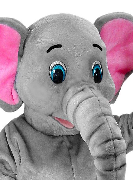 Pink and white elephant mascot. Elephant mascot